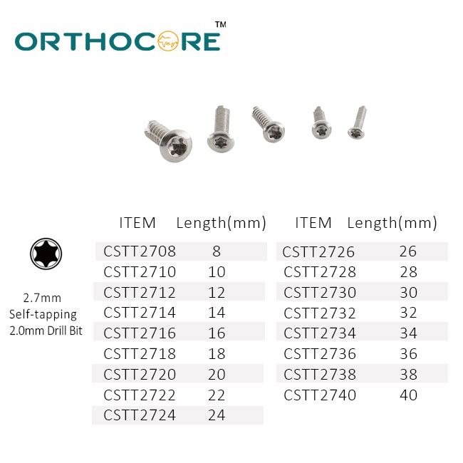 2.7mm Cortical Screw Torx(stainless steel)