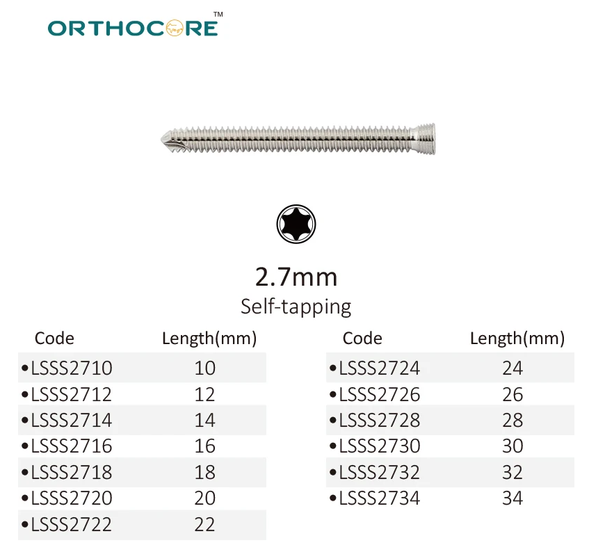 2.7mm Locking Screw(stainless steel)