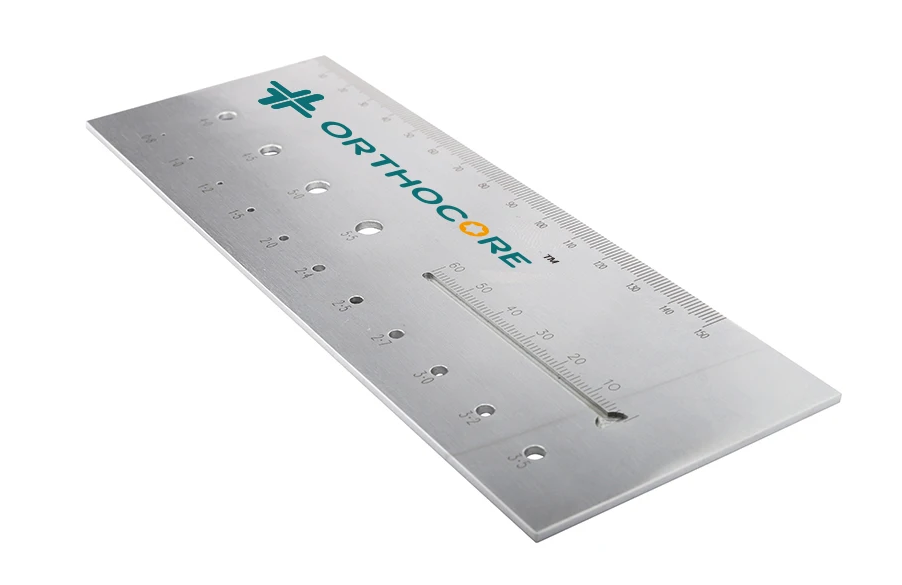 Surgical Measuring Ruler With Gauge Holes