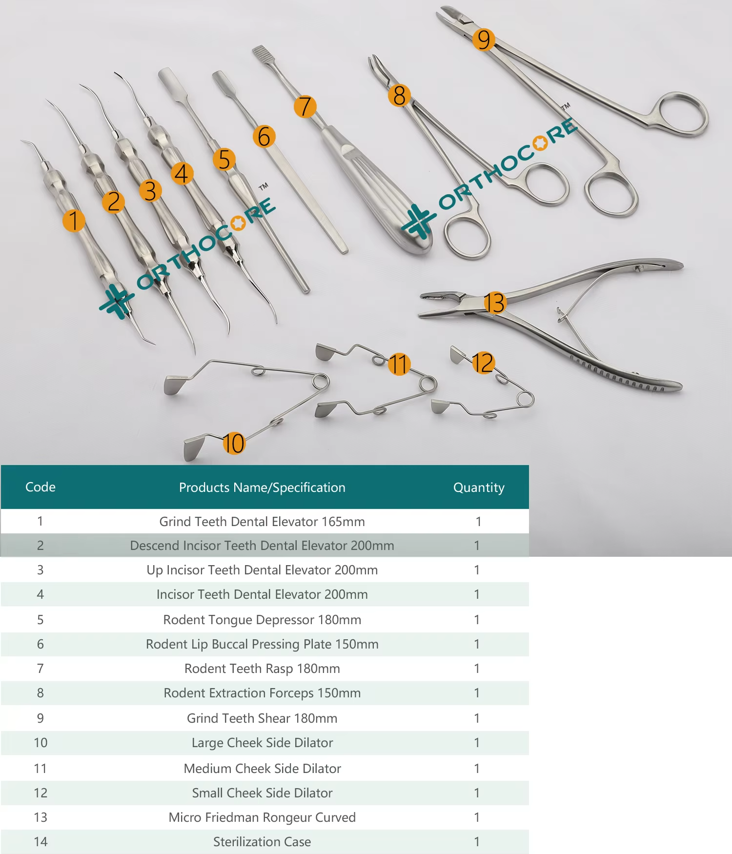 Rodent Dental Instruments