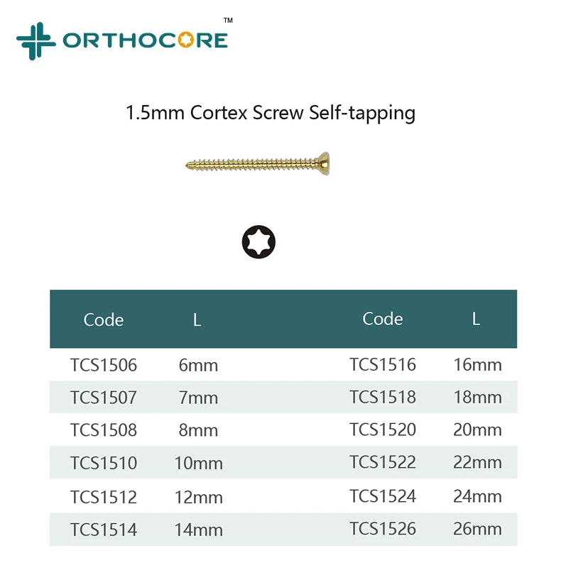 1.5mm ALPS Cortical Screw(Titanium)