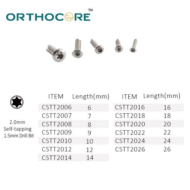 2.0mm Cortical Screw Torx(stainless steel)
