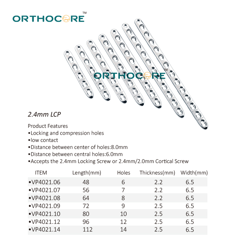 2.4mm Locking Compression Plates LCP Stainless Steel 