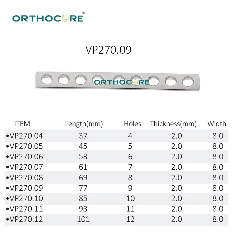 2.7mm DCP Compression Bone Plate Stainless Steel 