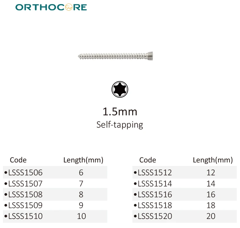1.5mm Locking Screw(stainless steel)